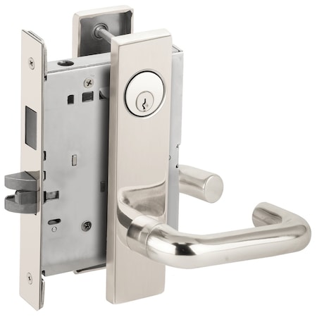 Schlage Corridor Mortise Lock with Deadbolt, 03L Design, Bright Chrome L9456P 03L 625